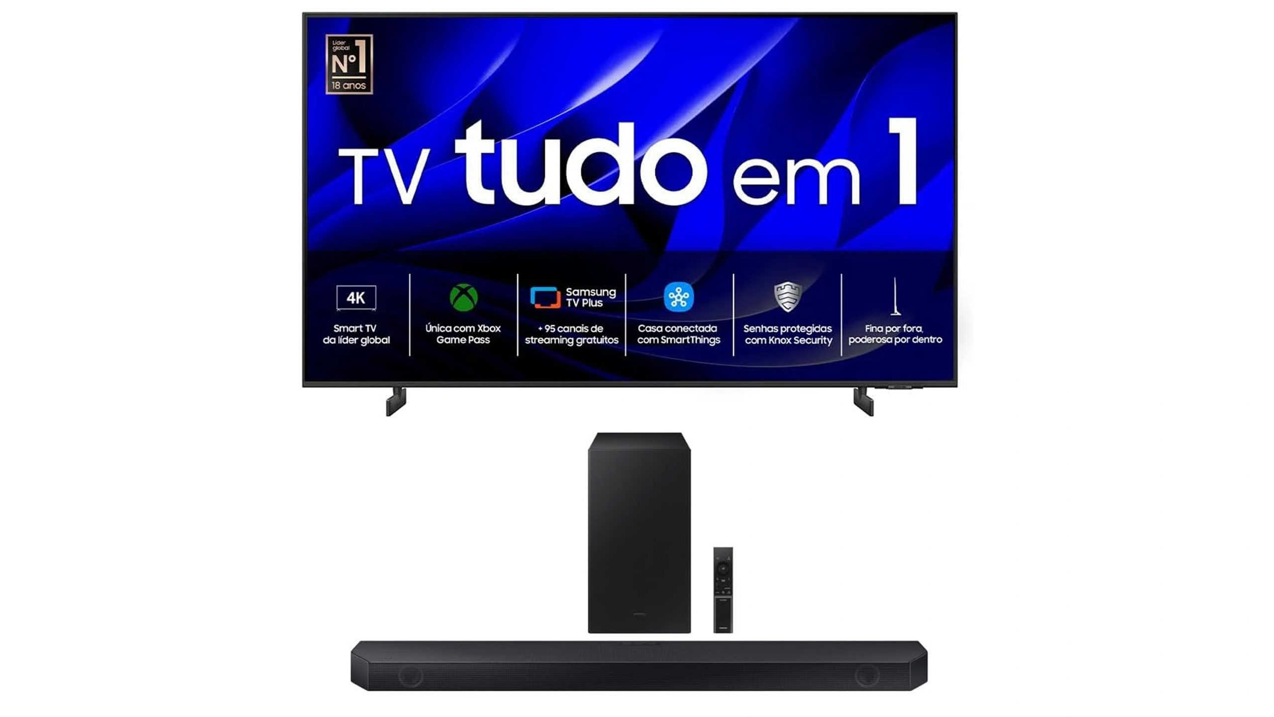 TVs e soundbars em promoção para montar cinema em casa