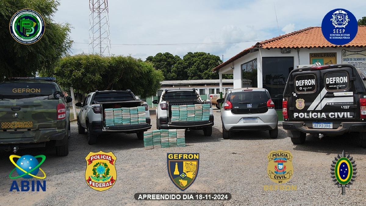 Forças de Segurança apreendem três veículos que realizavam transporte de pasta base de cocaína em Tangará da Serra | FTN Brasil