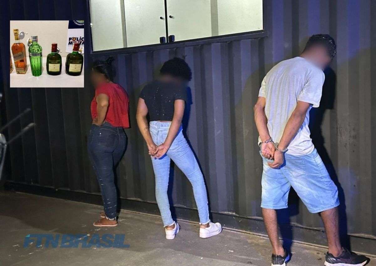 Polícia Militar frustra festinha e prende trio por furto de bebidas em supermercado de Cuiabá | FTN Brasil