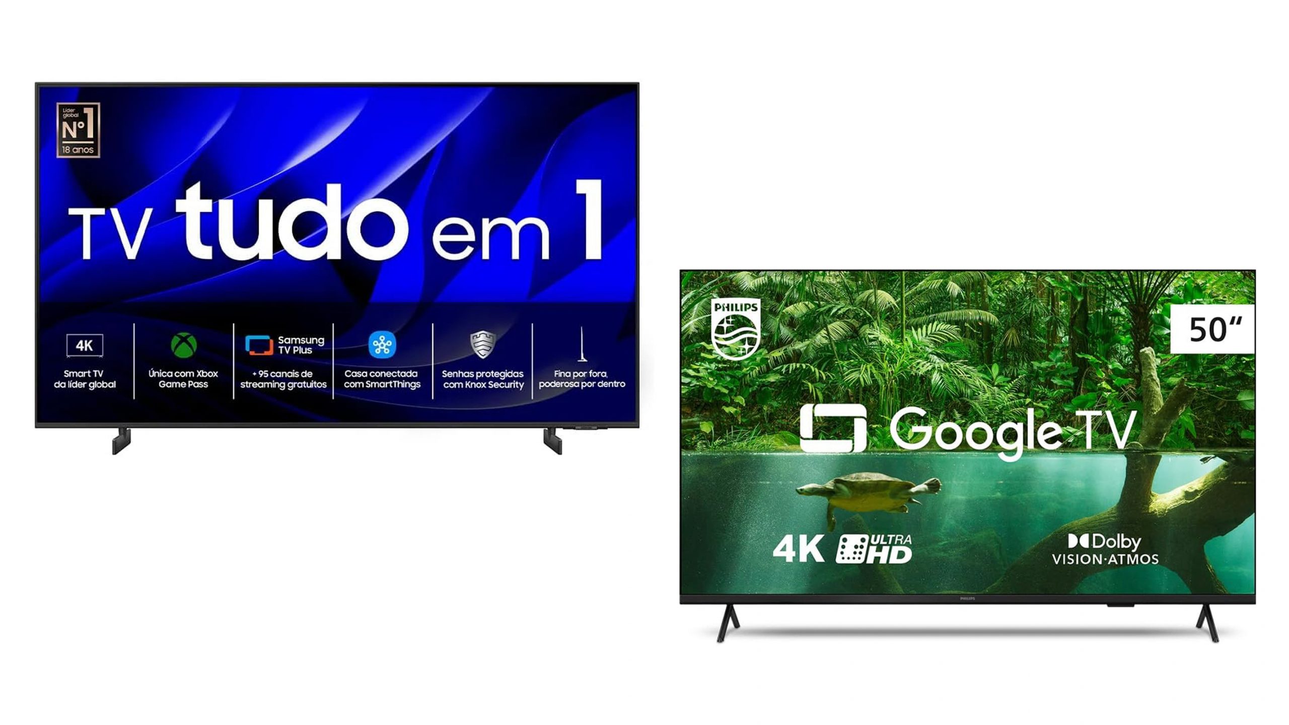 smart TVs grandes e 4K com descontos imperdíveis na Amazon