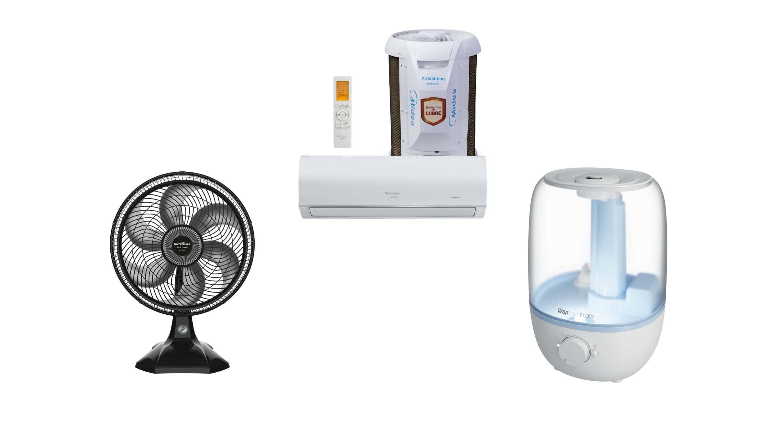 Ofertas do dia: o verão está chegando! Garanta ar-condicionado, umidificador ou ventilador!