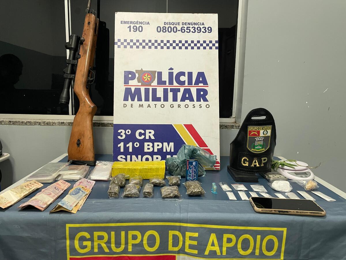 PM prende casal membro de facção criminosa com drogas e arma de fogo em Sinop | FTN Brasil