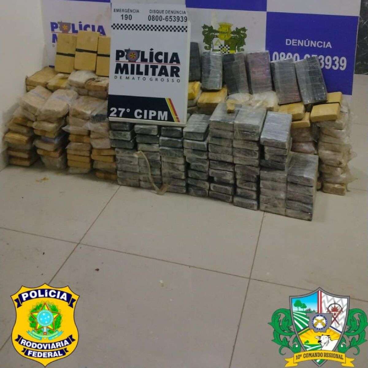 Polícia Militar e PRF apreendem 243 tabletes de pasta base e cocaína em Confresa | FTN Brasil