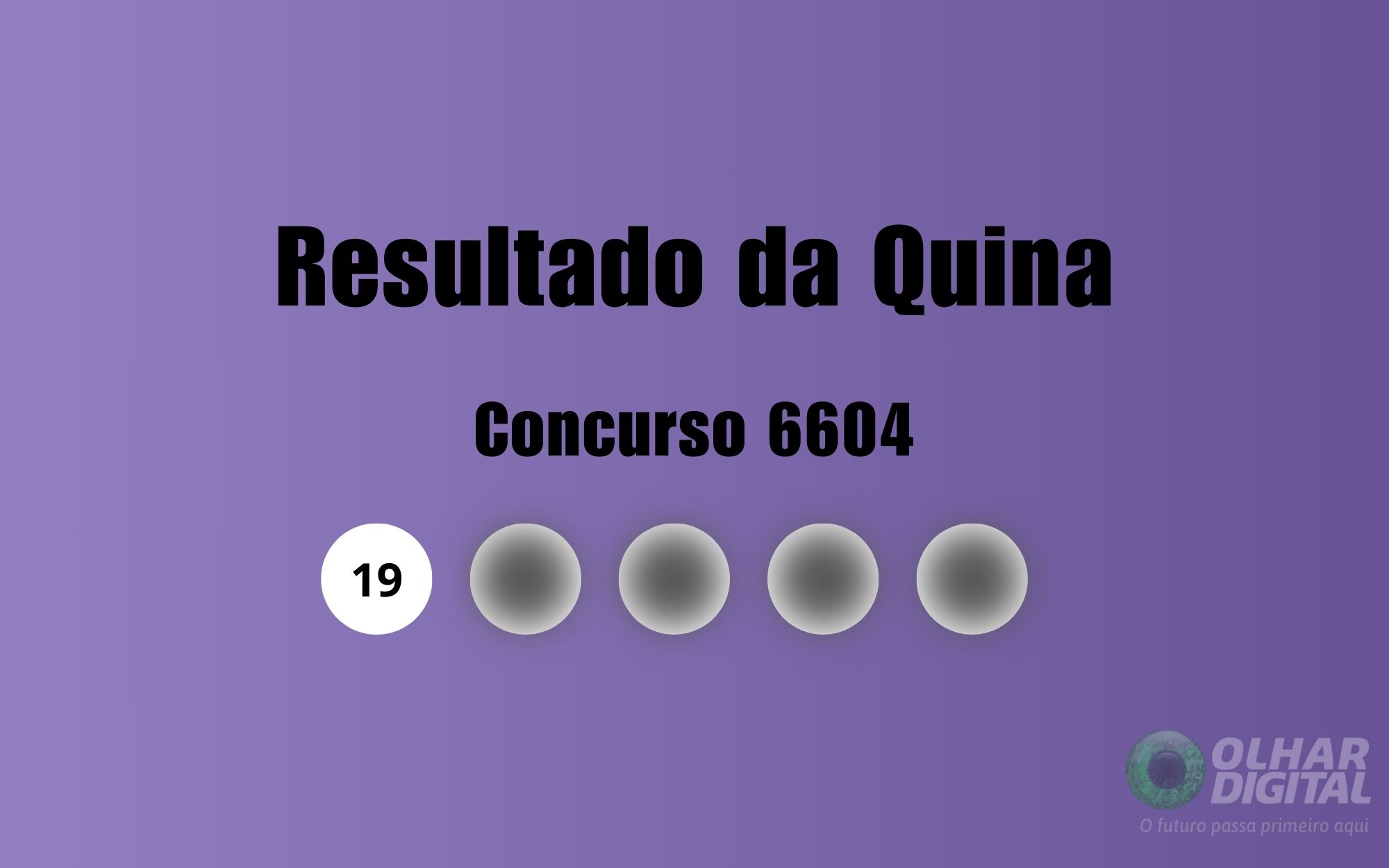 Quina 6604: veja resultado de hoje, quarta-feira (11)