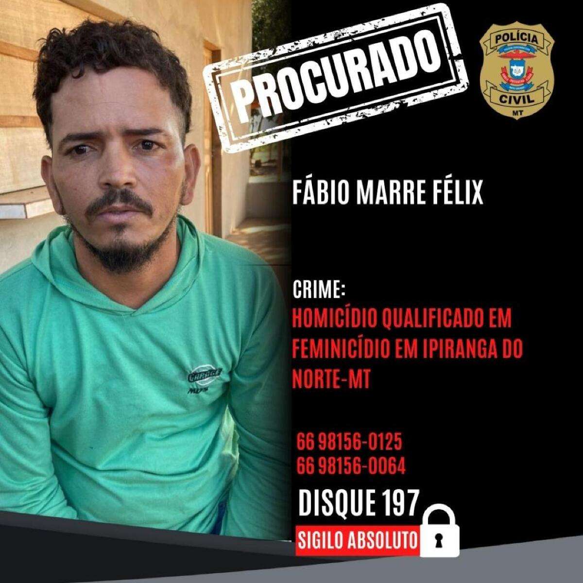 Polícia Civil procura por homem que ateou combustível e matou companheira queimada no MT | FTN Brasil